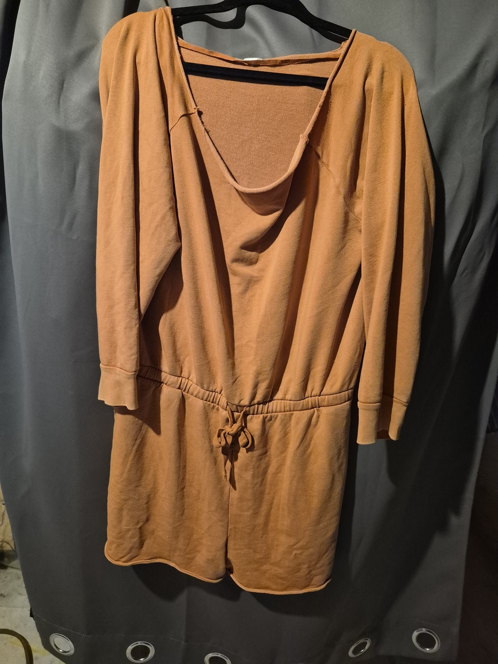 aerie Rust Drawstring Waist Romper